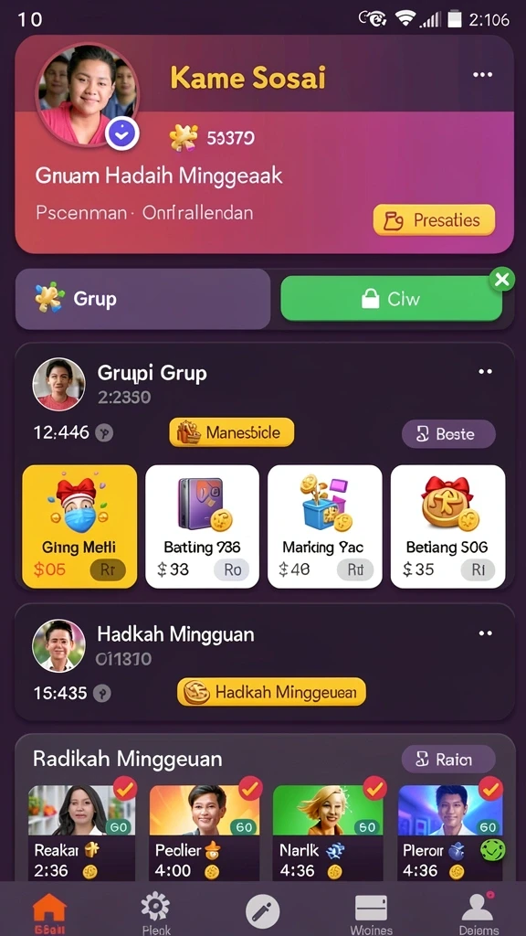 Berinteraksi dengan teman dalam misi yang menantang.