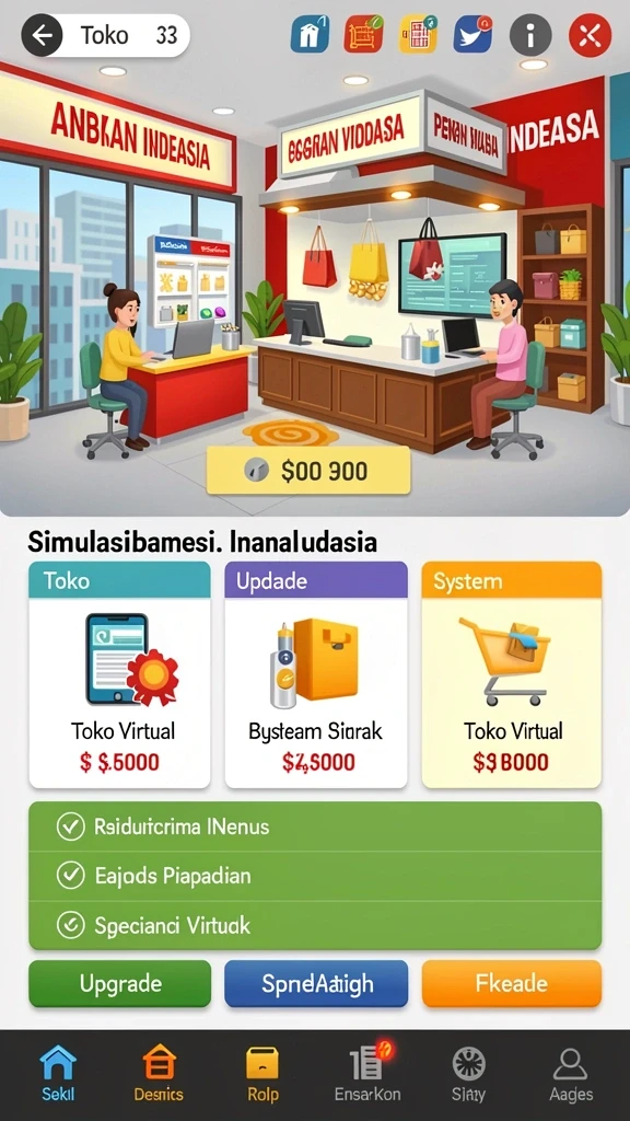 Skenario permainan yang menantang dan beragam.