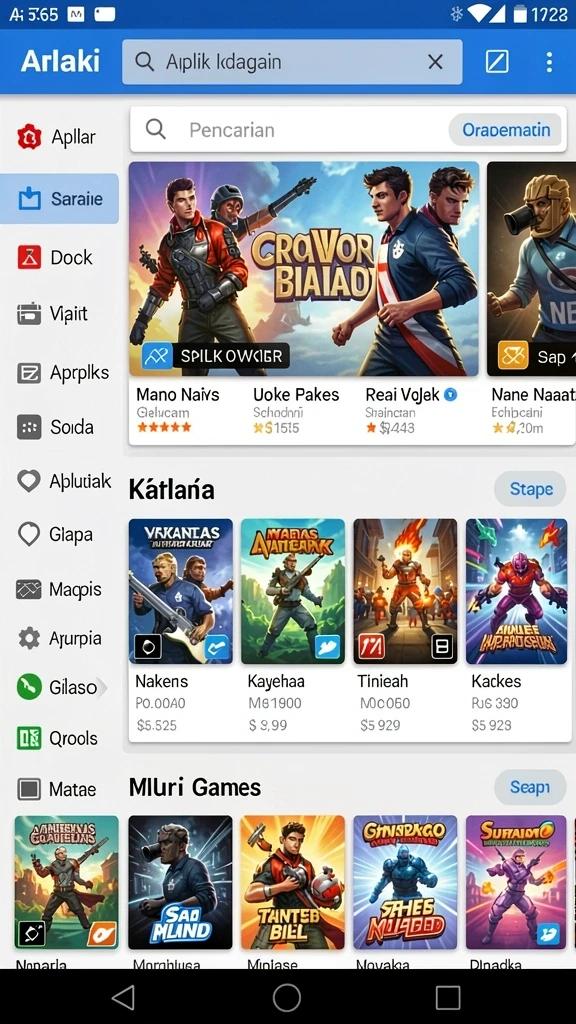 Cuplikan dari petualangan mencari harta karun di level tertentu.
