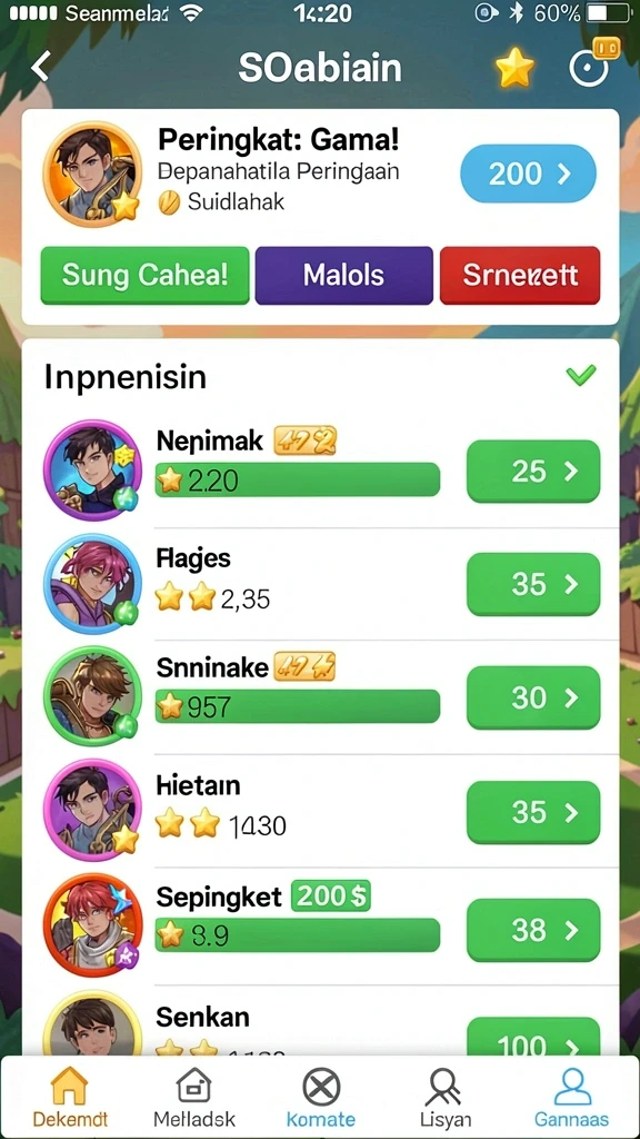 Grafis yang menakjubkan dari permainan meja virtual.
