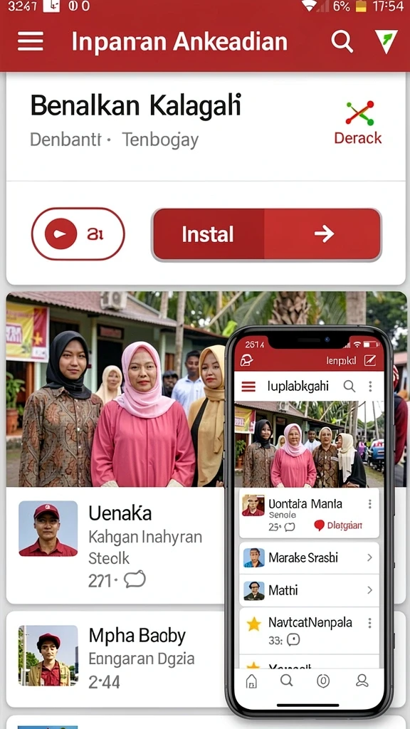 Tampilan antarmuka aplikasi yang menarik dan sederhana.