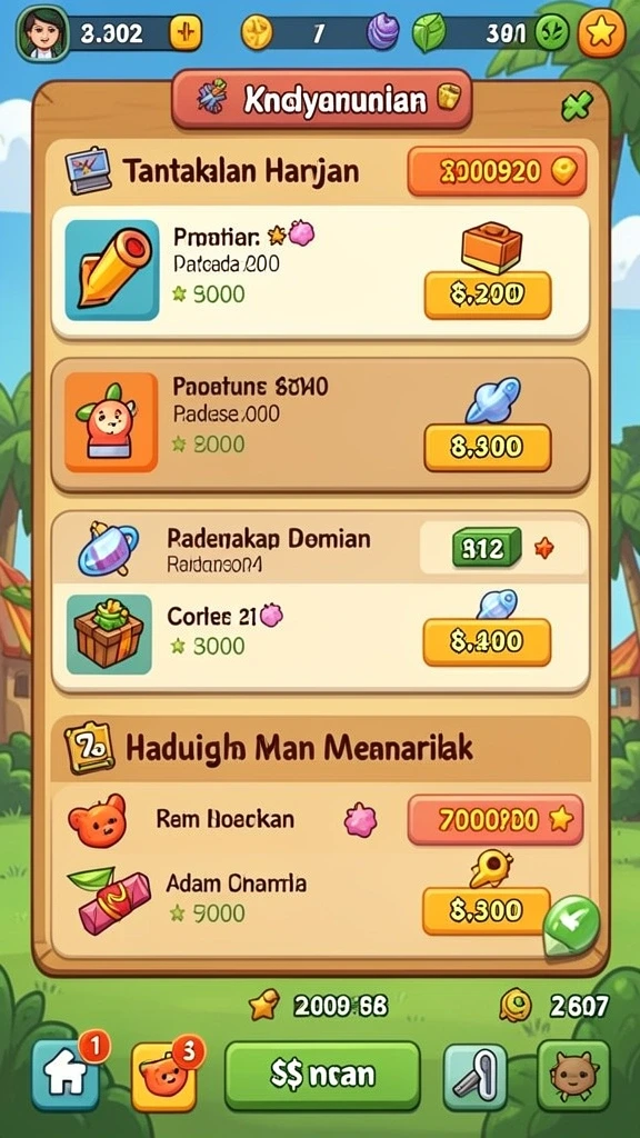 Tampilan antarmuka yang menarik dan user-friendly.