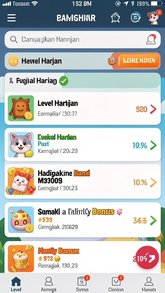 Tampilan awal yang menarik dan mudah dinavigasi.