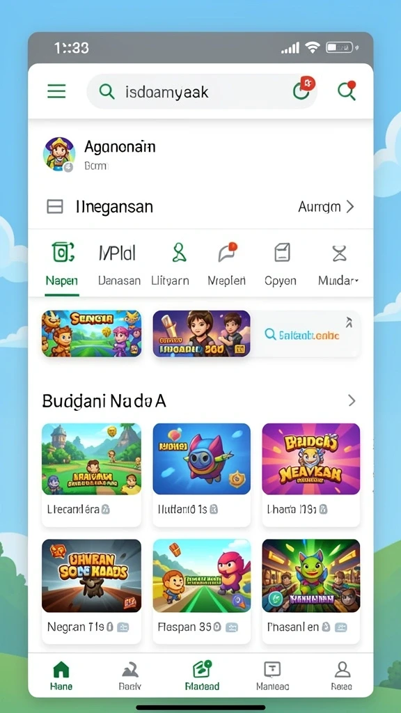 Tampilan karakter yang beragam dan menarik.