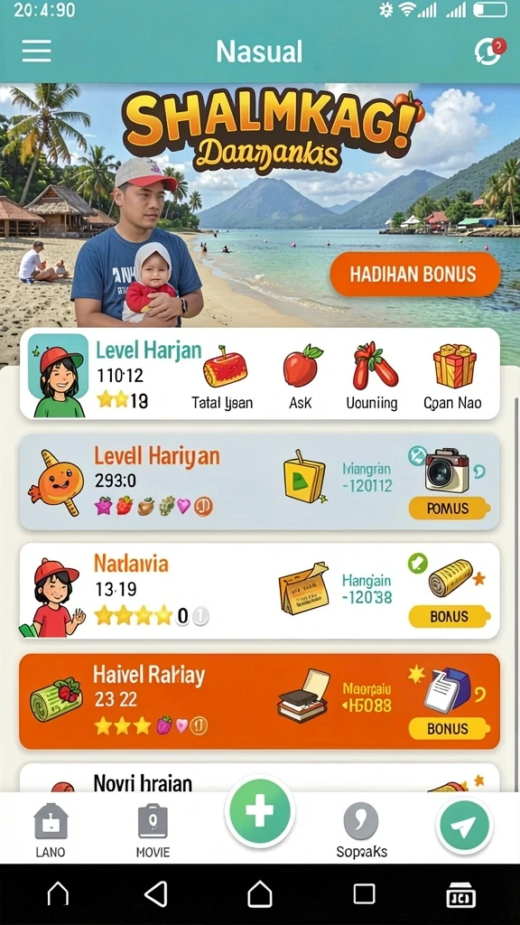 Fitur mode permainan yang variatif dan menantang.