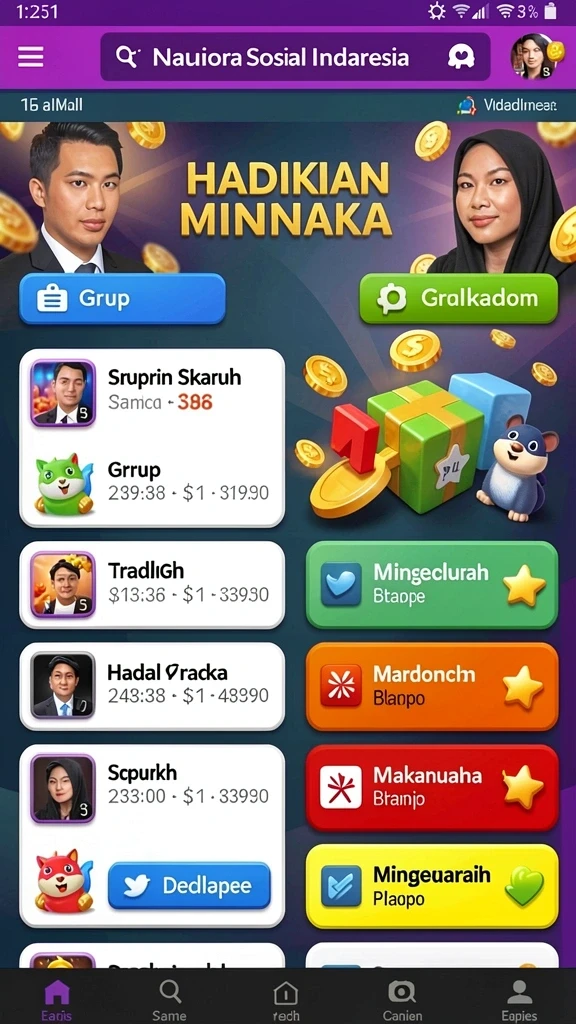 Fitur komunitas yang mendukung interaksi antar pemain.