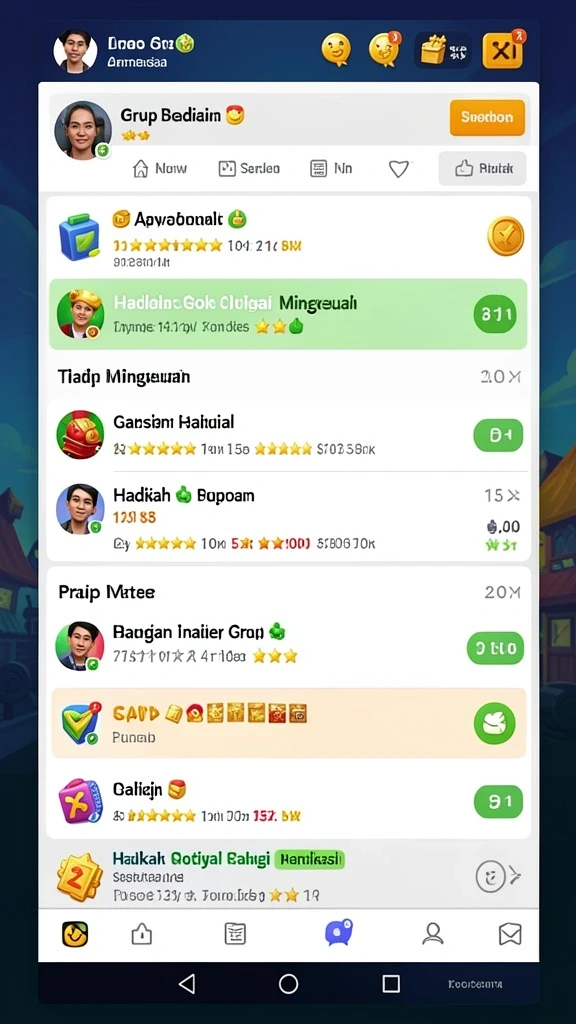 Tampilan awal yang memikat dan ramah pengguna.