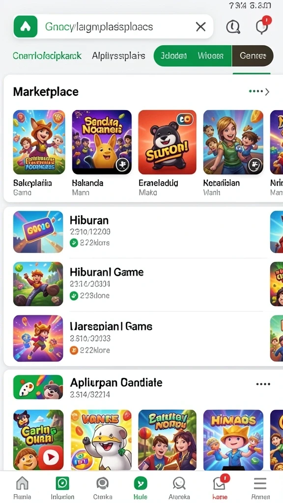 Fitur permainan yang seru dan adiktif.